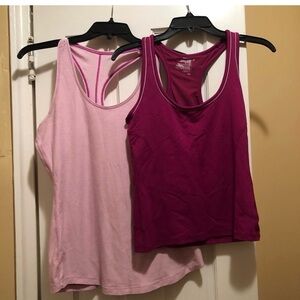 Old Navy Women's Racerback Tank Tops - Light Pink & Magenta